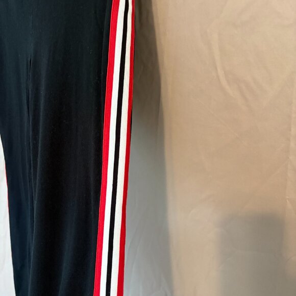 Wild Fable Red/White Side Striped Black Leggings Soft Stretchy Women's M - Picture 2 of 5